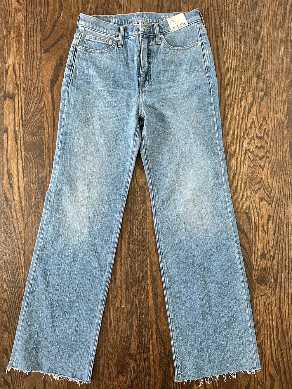 J.Crew ’96 Kick Out Jeans NWT 25T Tall High Rise Raw Hem Wide Leg